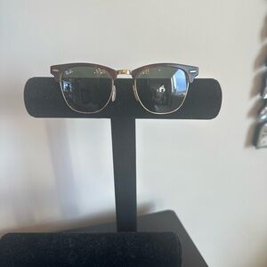 Ray-Ban Clubmaster Black and Gold Glasses